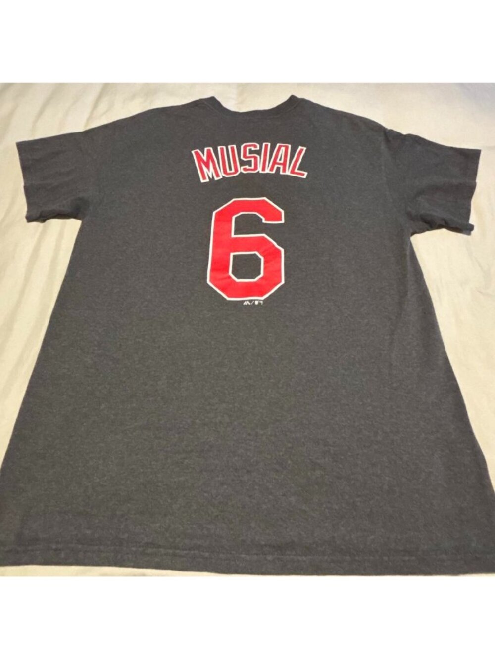 Majestic Athletic St Louis Cardinals #6 Stan Musial T-Shirt Jersey Size L